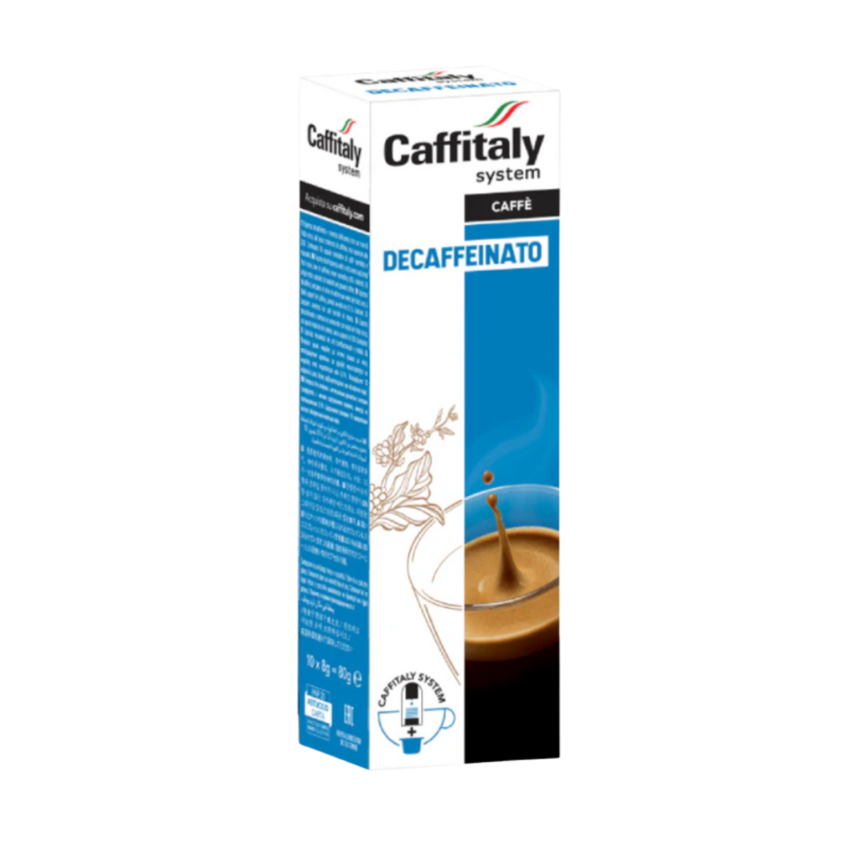 Ensemble de 10 capsules de café décaféiné Decaffeinato pour Nespresso® - Caffitaly
