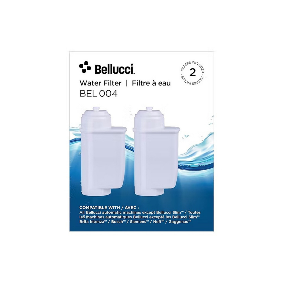 Set of 2 water filters for coffee machine - Bellucci