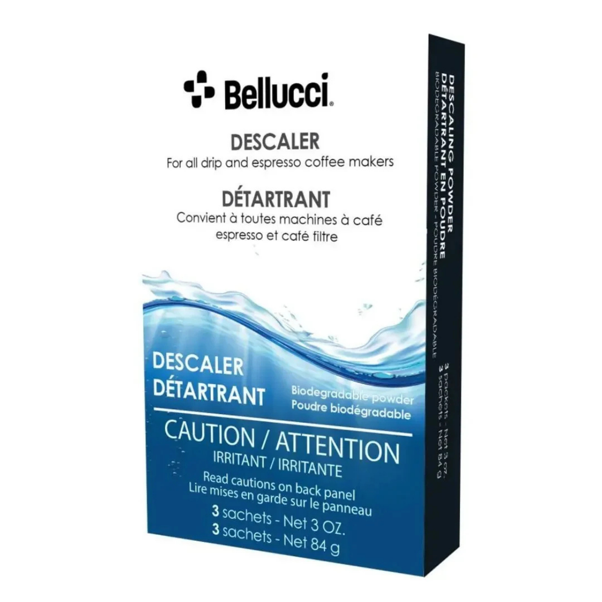 Ensemble de 3 sachets détartrant pour machine à café biodégradable - Bellucci