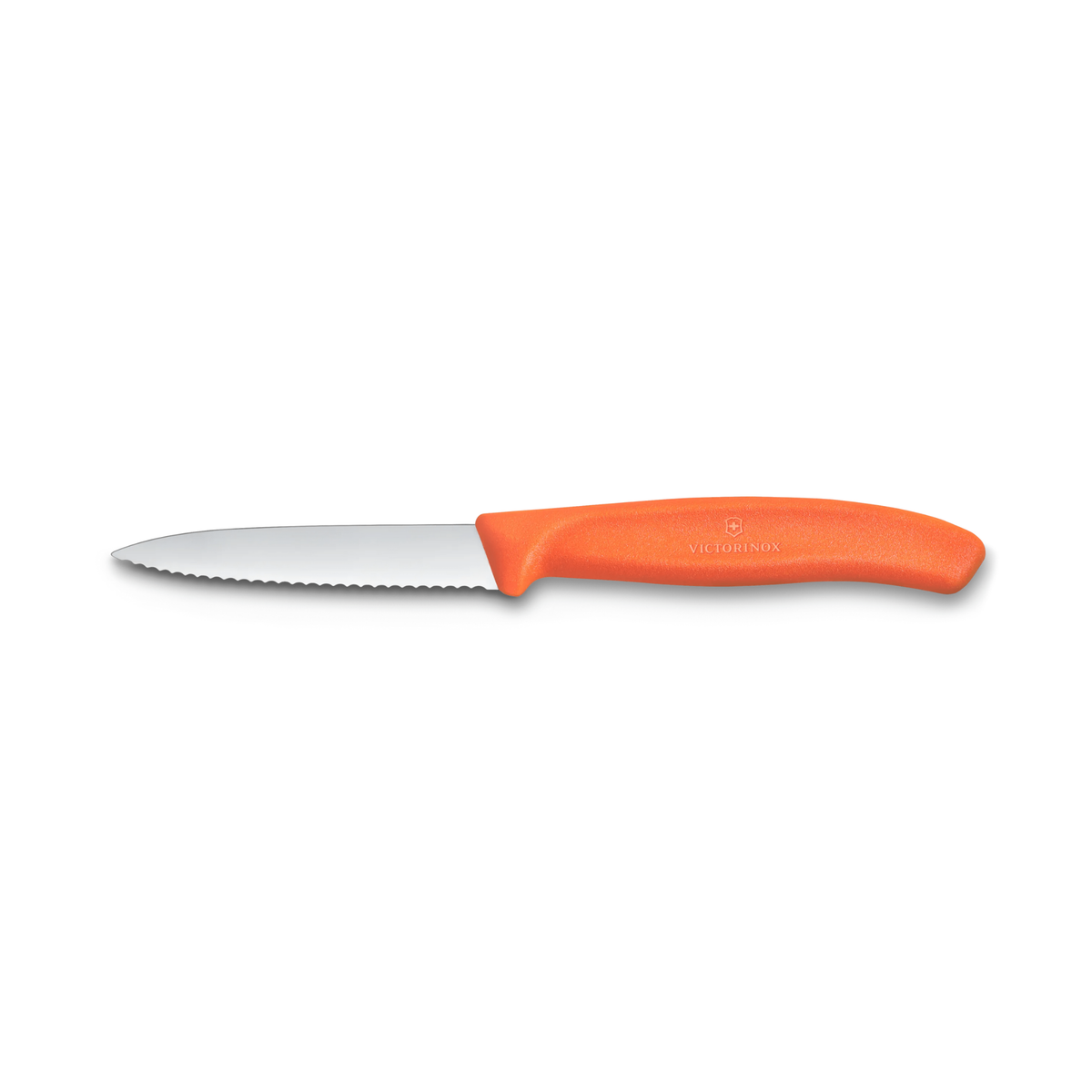 Couteau d’office à lame ondulée Swiss Classic orange 8 cm – Victorinox