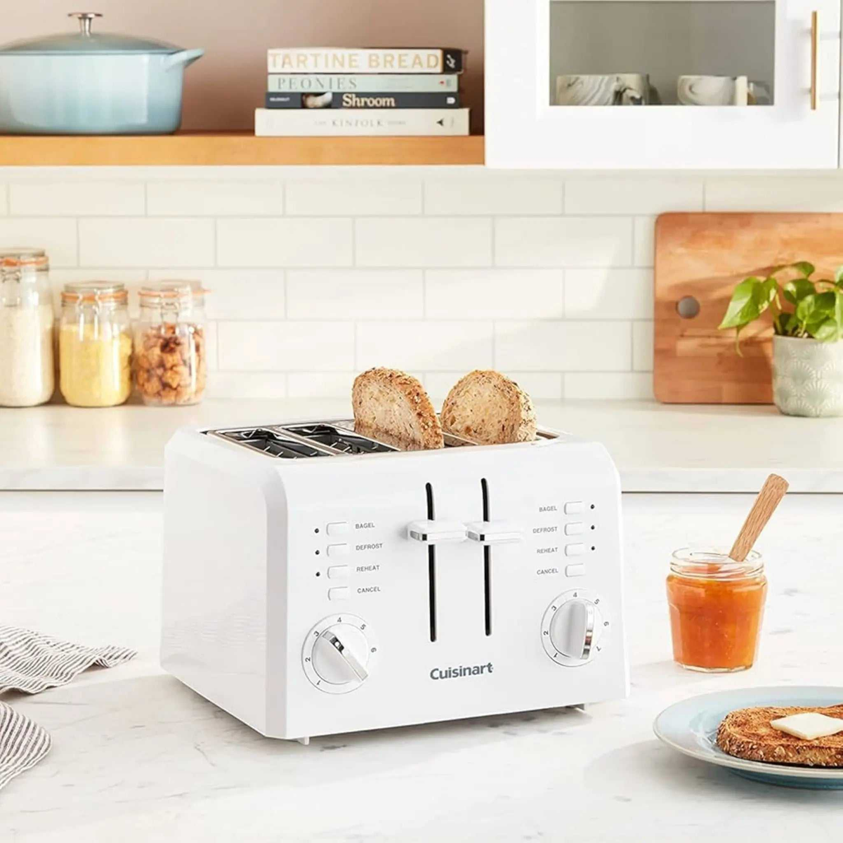 Grille-pain compact 4 tranches blanc - Cuisinart Cuisinart