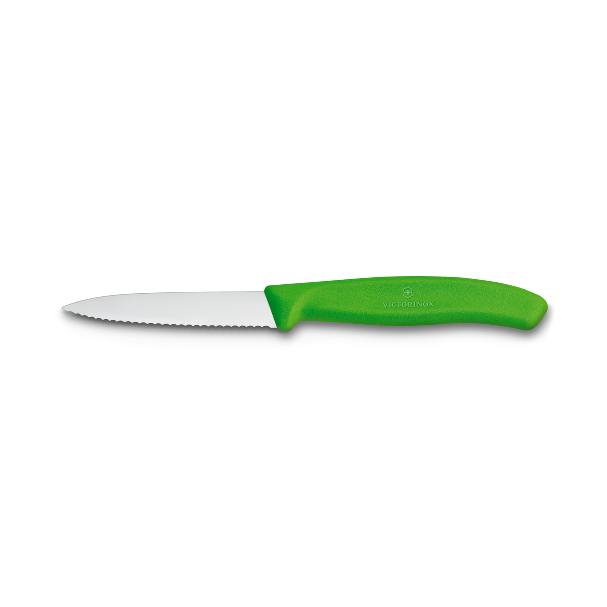 Couteau d’office à lame ondulée Swiss Classic vert 8 cm – Victorinox