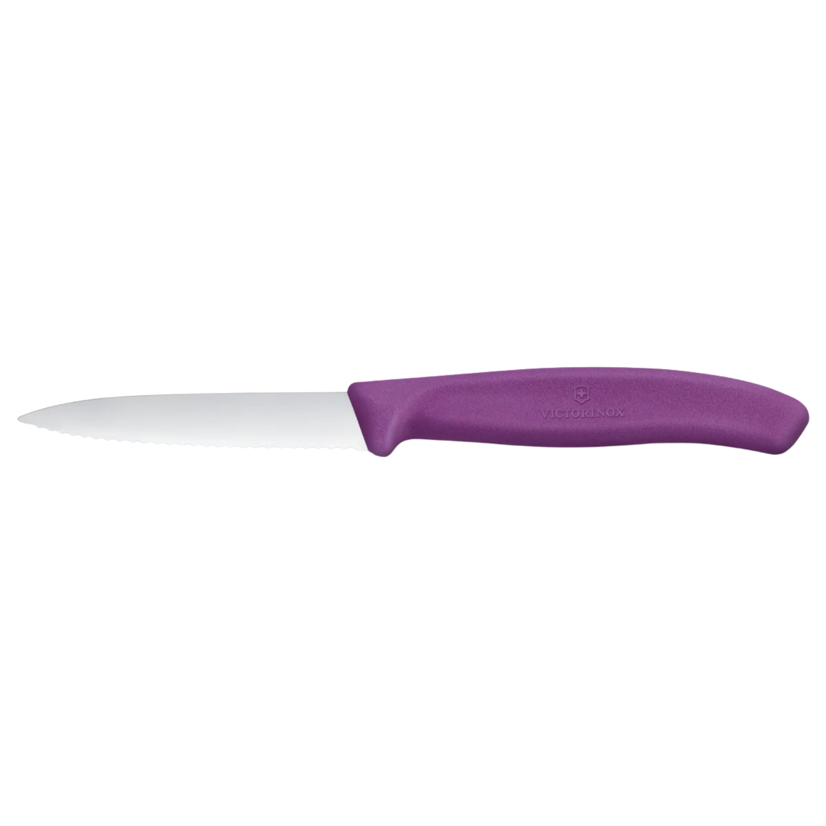 Couteau d’office à lame ondulée Swiss Classic mauve 8 cm – Victorinox