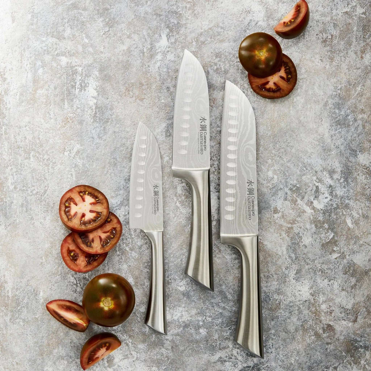 Ensemble de 3 couteaux Santoku Damashiro® - Cuisine::pro® Cuisine::pro®