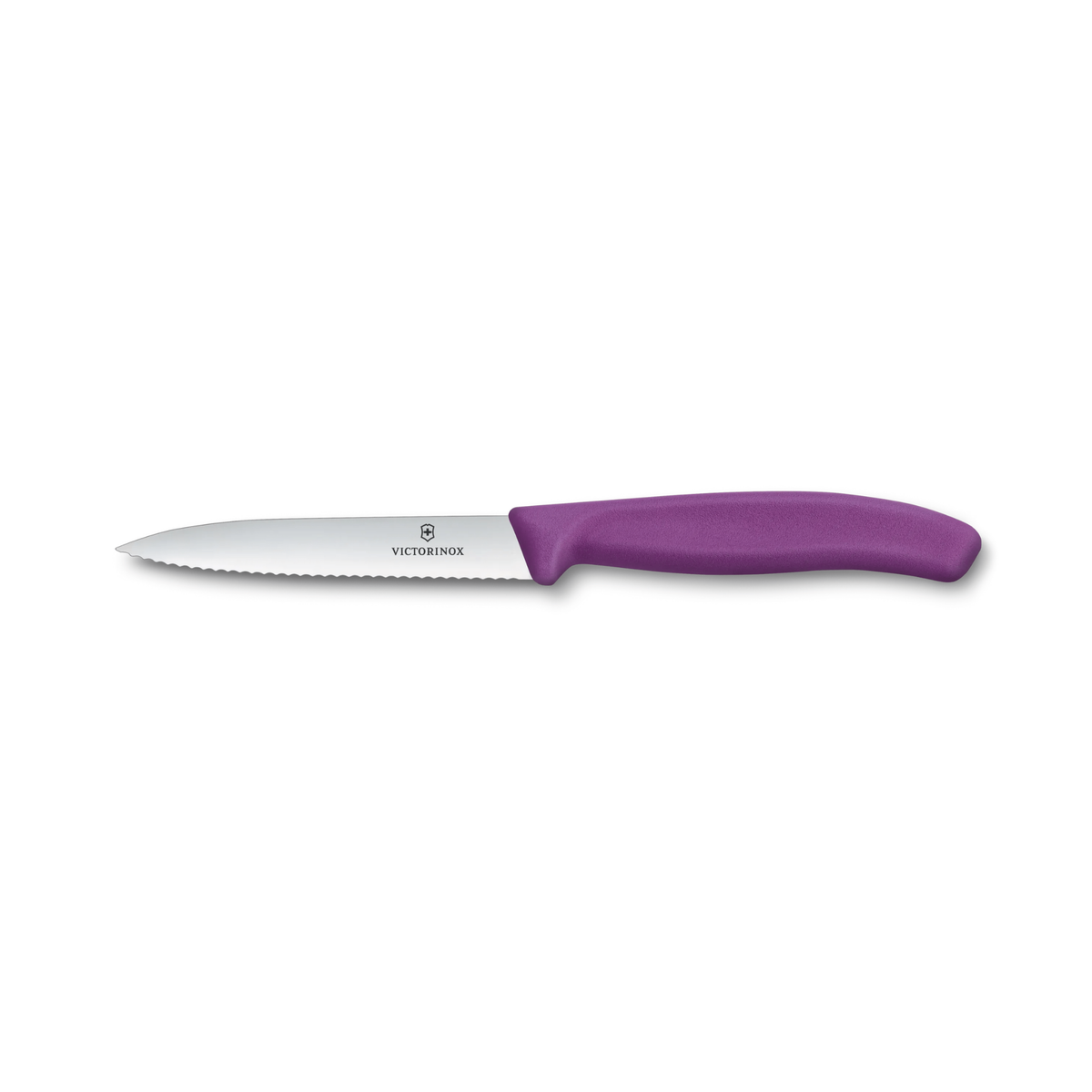 Couteau d’office à lame ondulée Swiss Classic mauve 10 cm – Victorinox