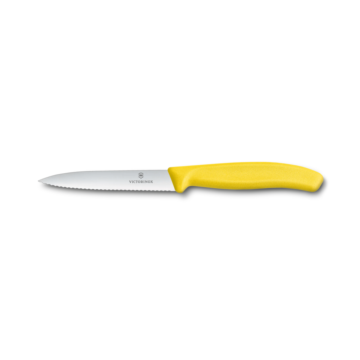Couteau d’office à lame ondulée Swiss Classic jaune 10 cm – Victorinox