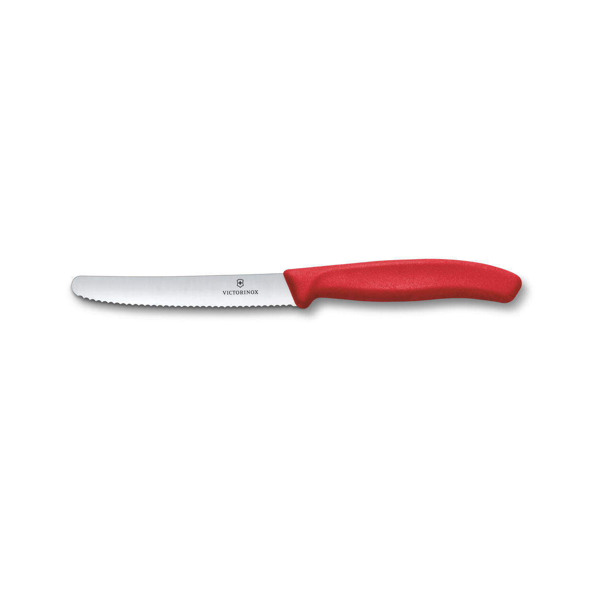 Couteau à tomate à lame ondulée Swiss Classic rouge 11 cm – Victorinox