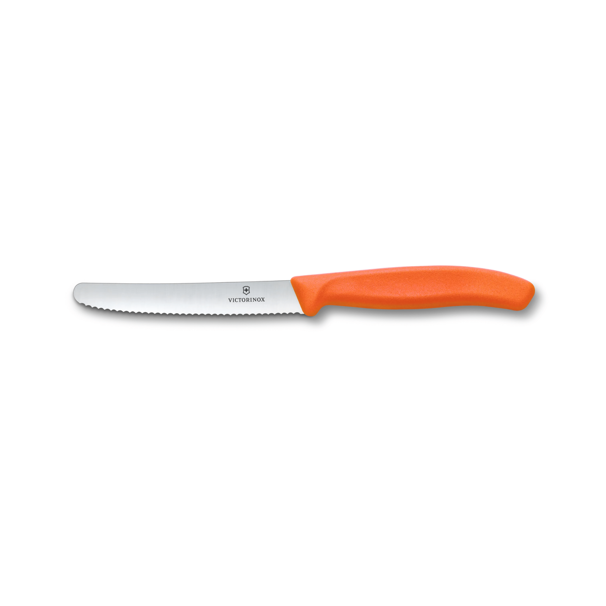 Couteau à tomate à lame ondulée Swiss Classic orange 11 cm – Victorinox