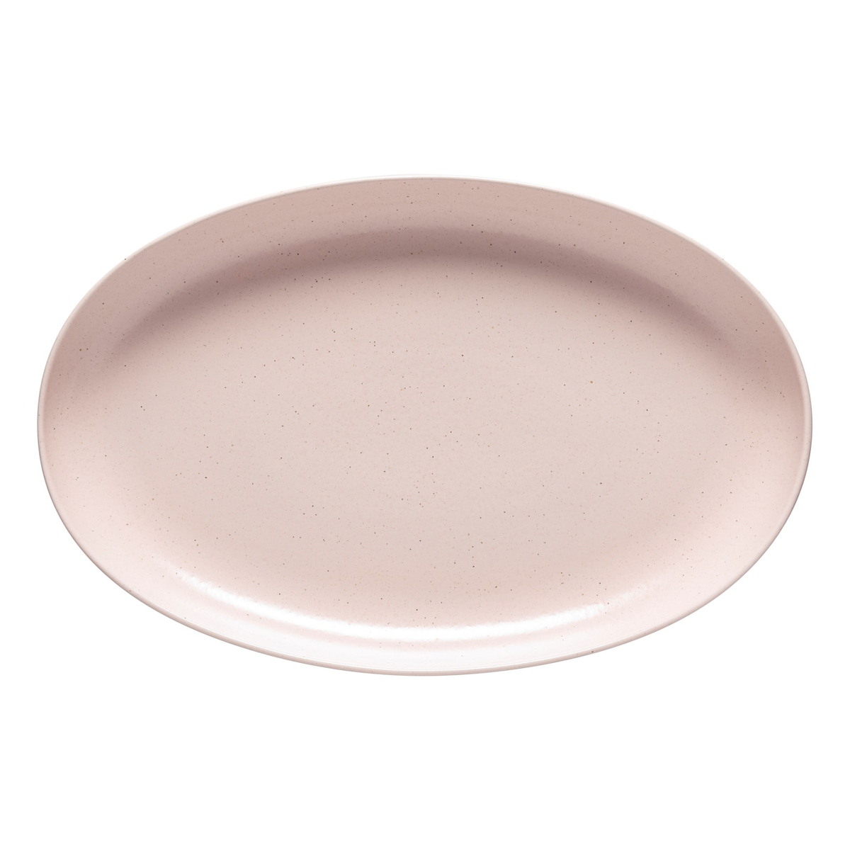 plat ovale en grès vue de dessus pacifica marshmallow