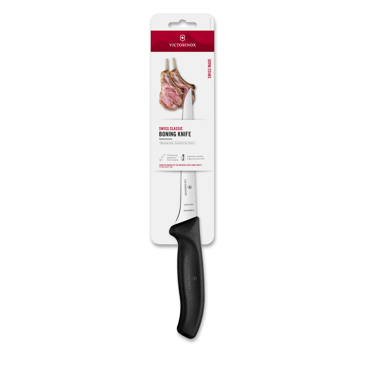 Couteau à désosser flexible à lame étroite noir 15 cm – Victorinox