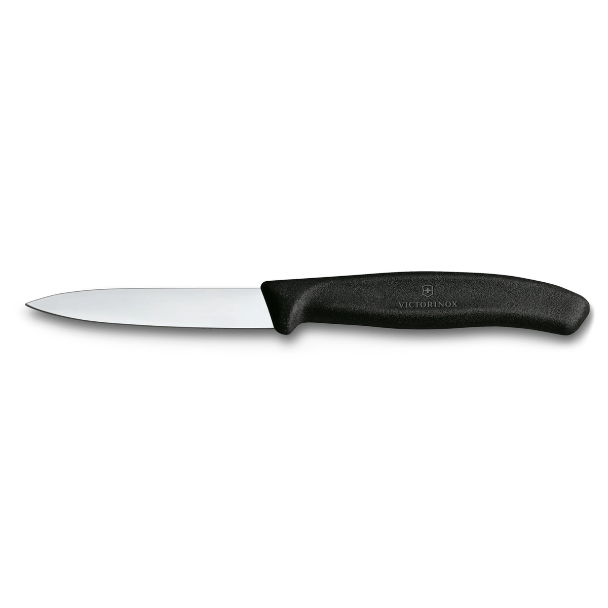 Couteau d’office à lame droite Swiss Classic noir 8 cm – Victorinox