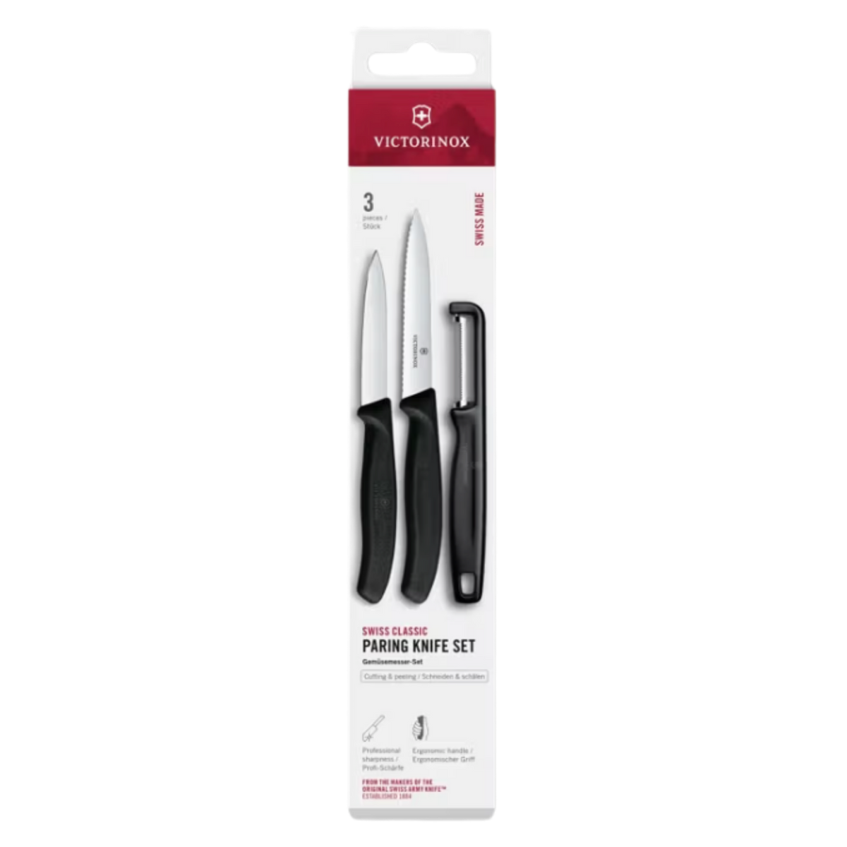 Ensemble de couteaux d’office et éplucheur Swiss Classic 3 pièces 10 cm – Victorinox
