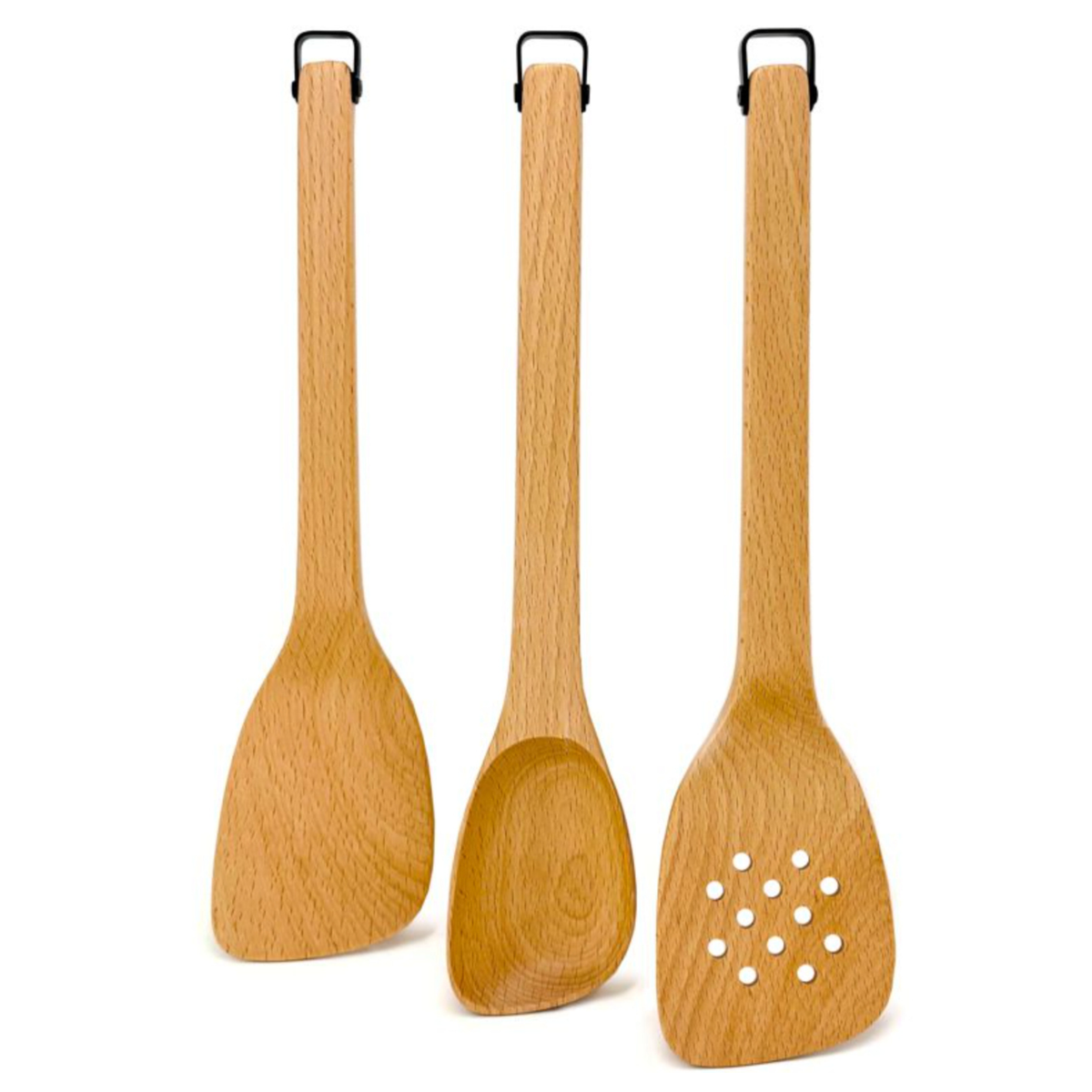 Ensemble de 3 ustensiles en bois de hêtre – Danesco