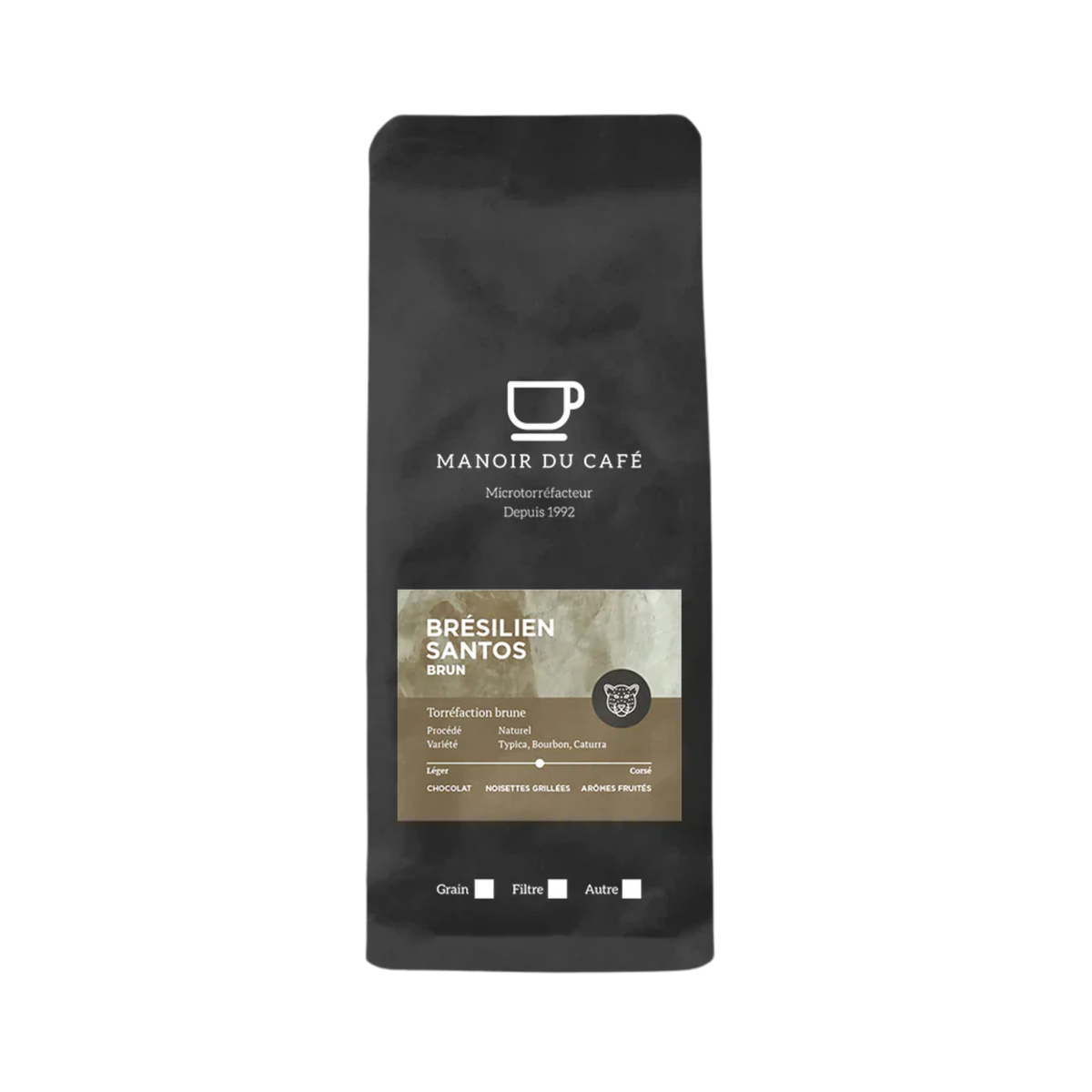 Café en grains Brésilien Santos 1 kg - Manoir du Café Manoir du Café