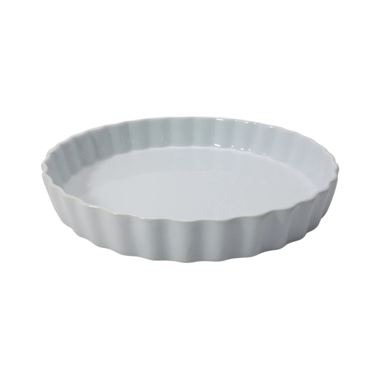 Plat à quiche en porcelaine cannelé 25 cm