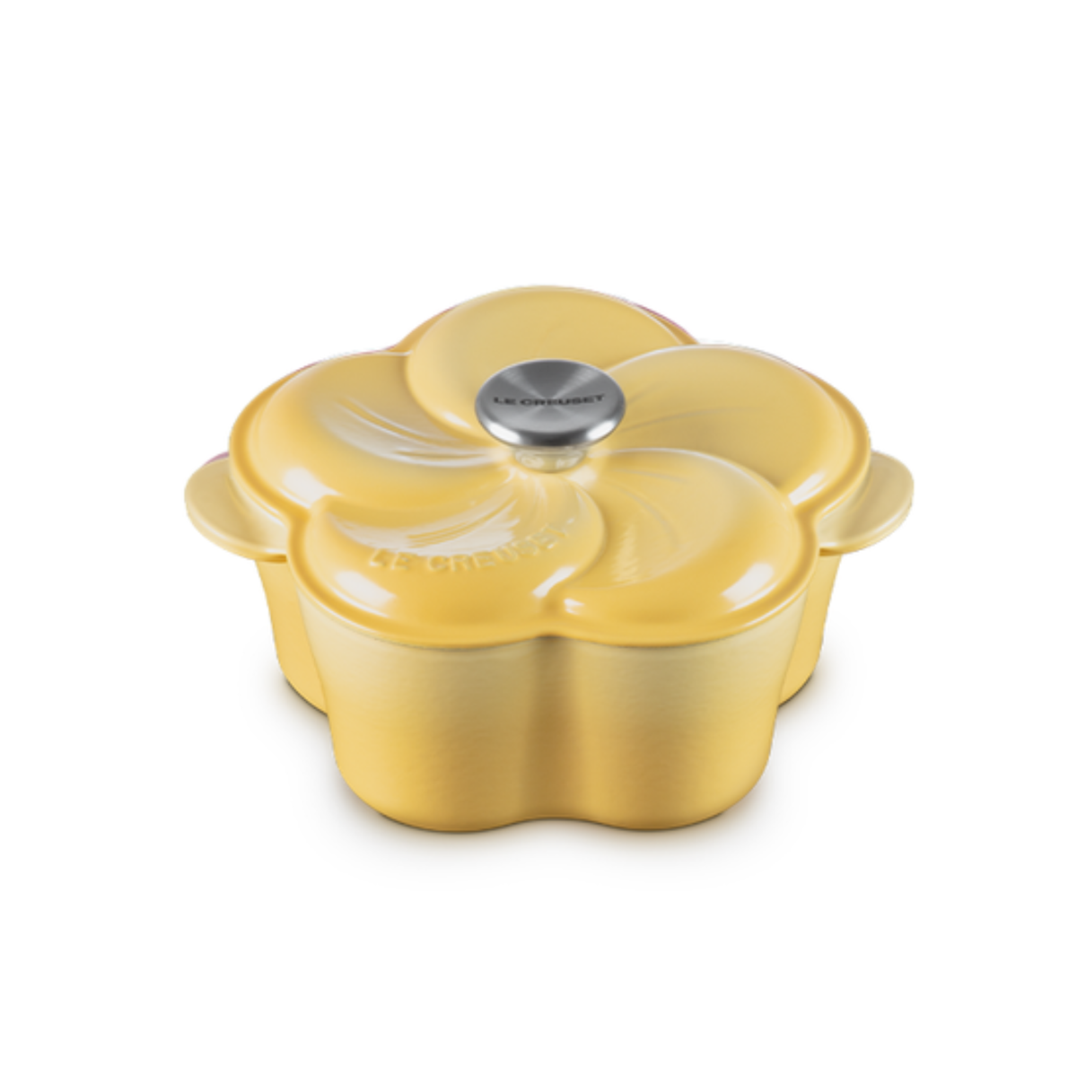 cocotte en fonte émaillée le creuset vue complète camomille

