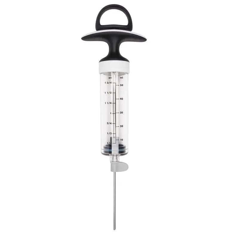 Injecteur de saveur OXO 2 oz en plastique et acier inoxydable avec aiguille pour marinade et saumure
