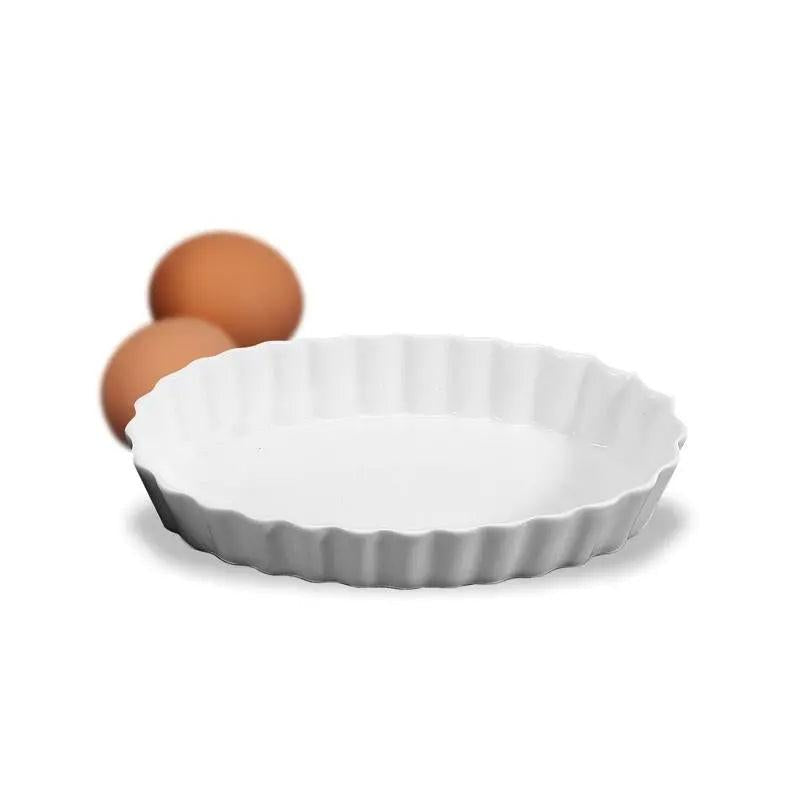 Plat pour crème brûlée blanc en porcelaine 5,5 pouces résistant au four et micro-ondes