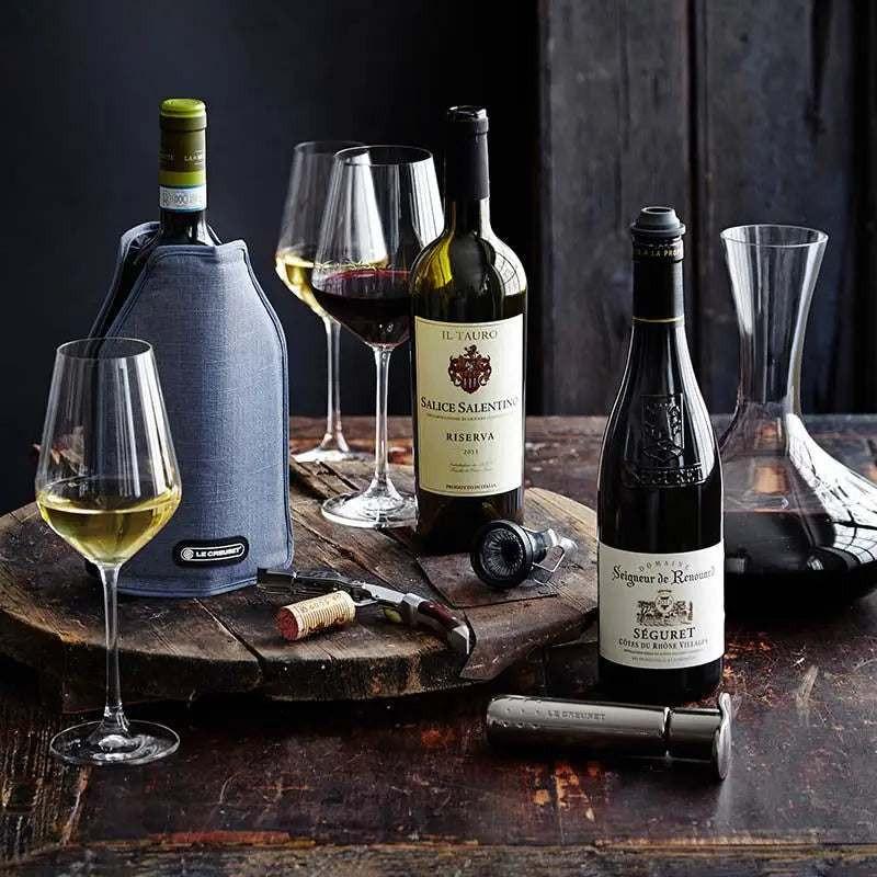 ensemble de 4 coupes à vin blanc Le Creuset 400 ml en verre durable et sans plomb, design élégant pour préserver saveurs du vin